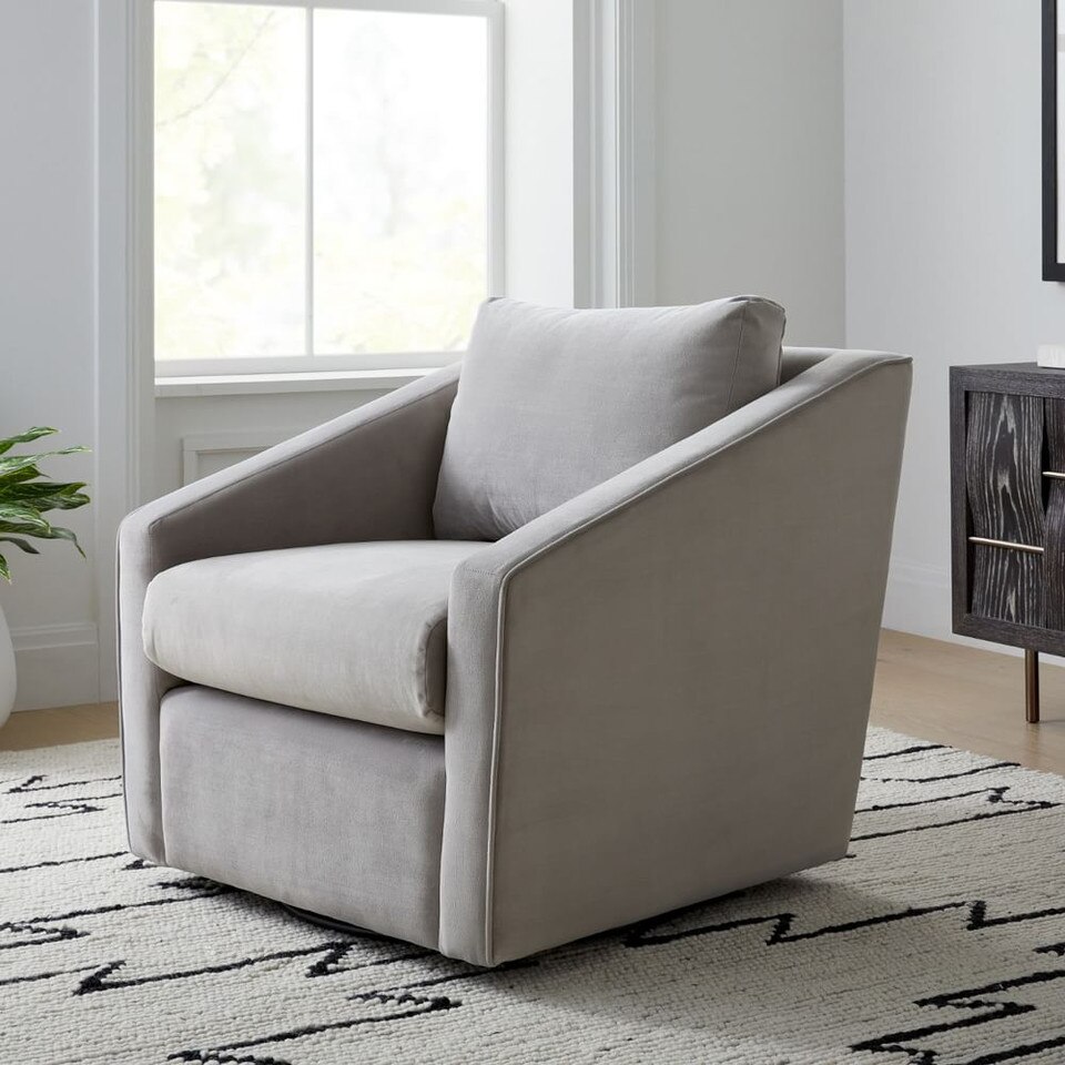 Tessa Deco Swivel Armchair West Elm Australia